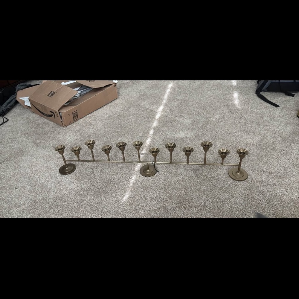 Hearth & Hand Brass Floral Multi-Holder Candle Bridge
